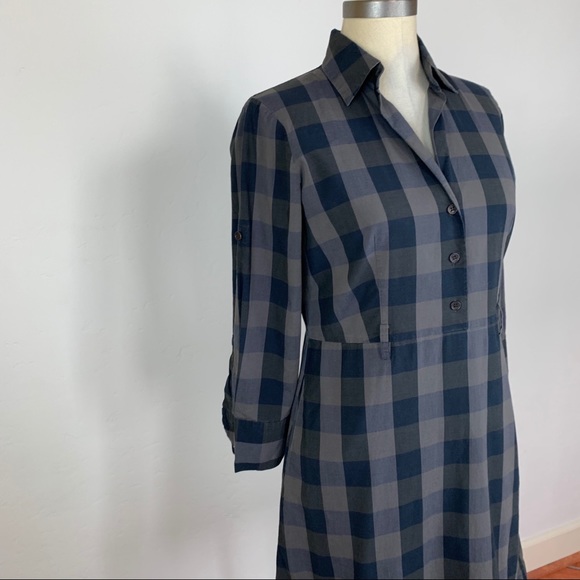 Theory Grey & Black Checkered Shift Dress - Picture 2 of 8